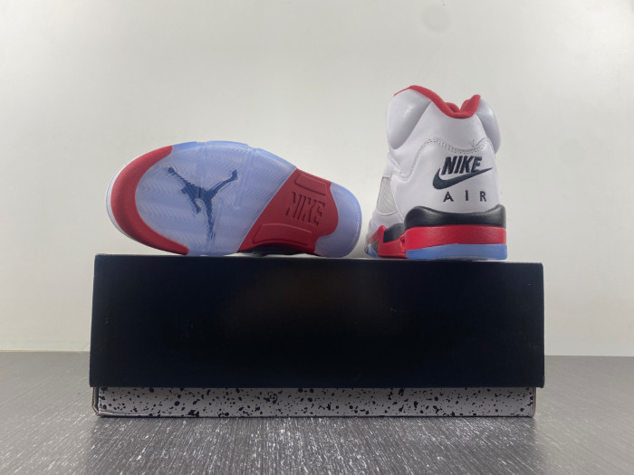 air jordan 5 retro fire red black tongue (2013) 136027-120