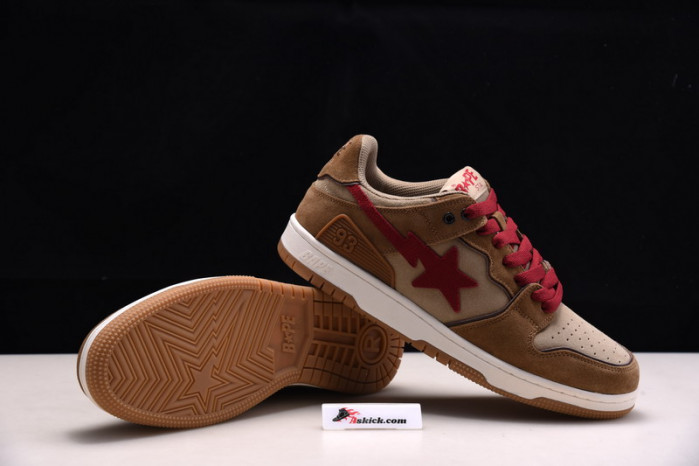 a bathing ape bape sk8 to nigo brown/red/white 1g70-191-030