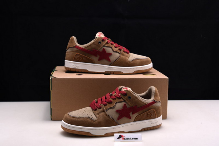 a bathing ape bape sk8 to nigo brown/red/white 1g70-191-030