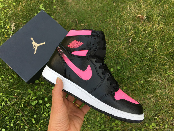 Air Jordan 1 Retro High Black Hyper Pink 332148-019