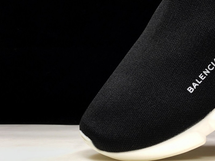 Balen Stretch Mesh High Top Sneaker Black White 483502 W05G0 1000