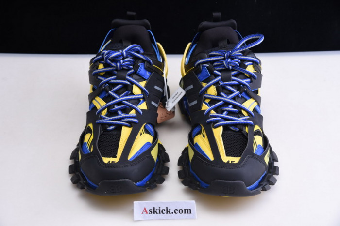 Balenciaga Track Sneakers BLACK FLUORESCENT YELLOW BLUE 542023 W1GB1 1121
