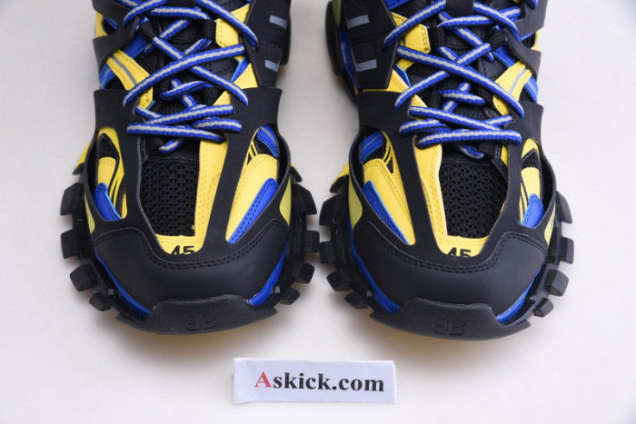 Balenciaga Track Sneakers BLACK FLUORESCENT YELLOW BLUE 542023 W1GB1 1121
