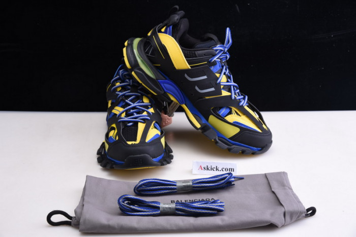Balenciaga Track Sneakers BLACK FLUORESCENT YELLOW BLUE 542023 W1GB1 1121