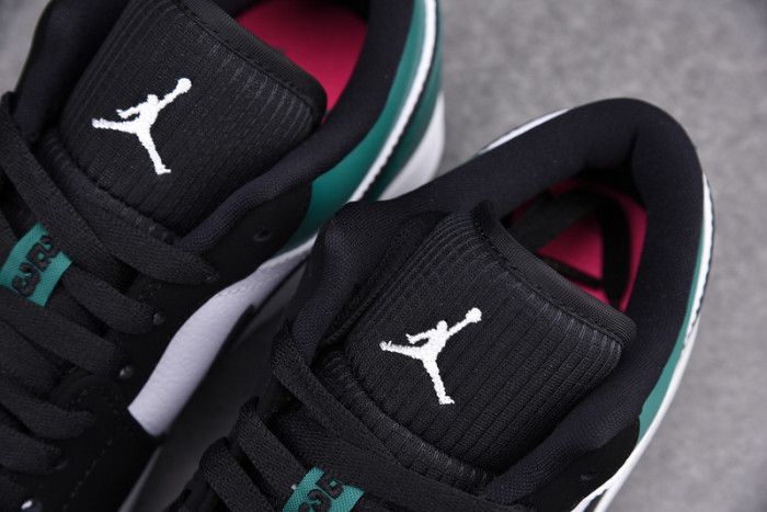 air jordan 1 low white black mystic green 553558-113