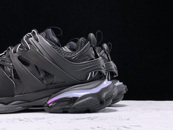 Balen Track Sneakers MAILLE LIGHTED SOLE BLACK 555036 W1GB1 1000