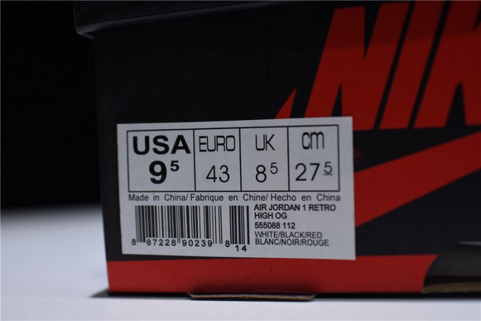 air jordan 1 retro high track red 555088 -112