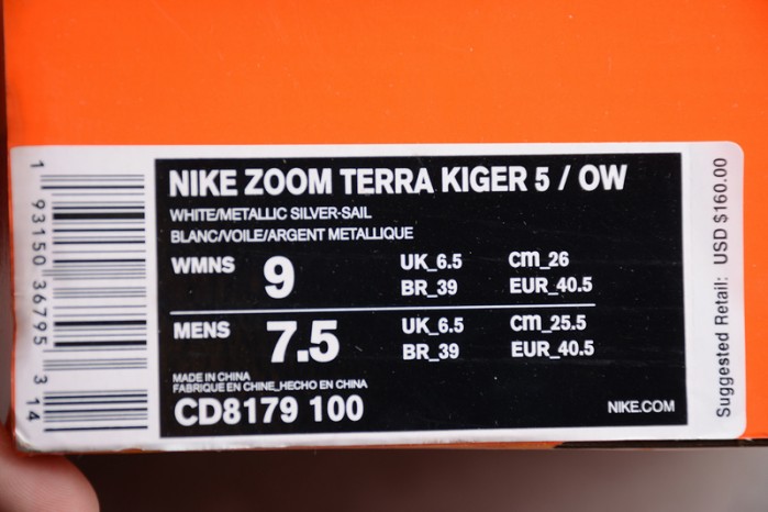 of x nike zoom terra kiger 5 white (w) - cd8179-100