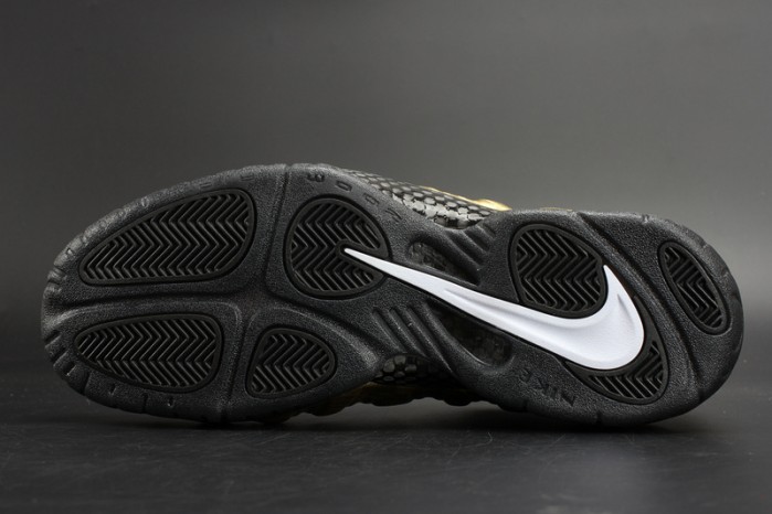 air foamposite pro “metallic gold” black mens 624041-701