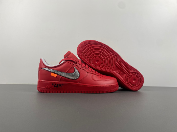 off white x nike air force 1 red ao4297-600