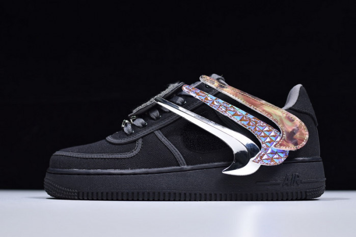 travis scott x air force 1 low black aq4211-001