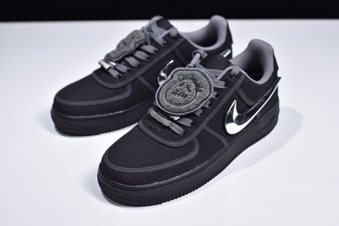 travis scott x air force 1 low black aq4211-001