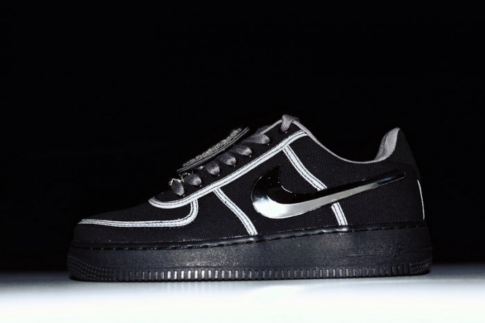 travis scott x air force 1 low black aq4211-001
