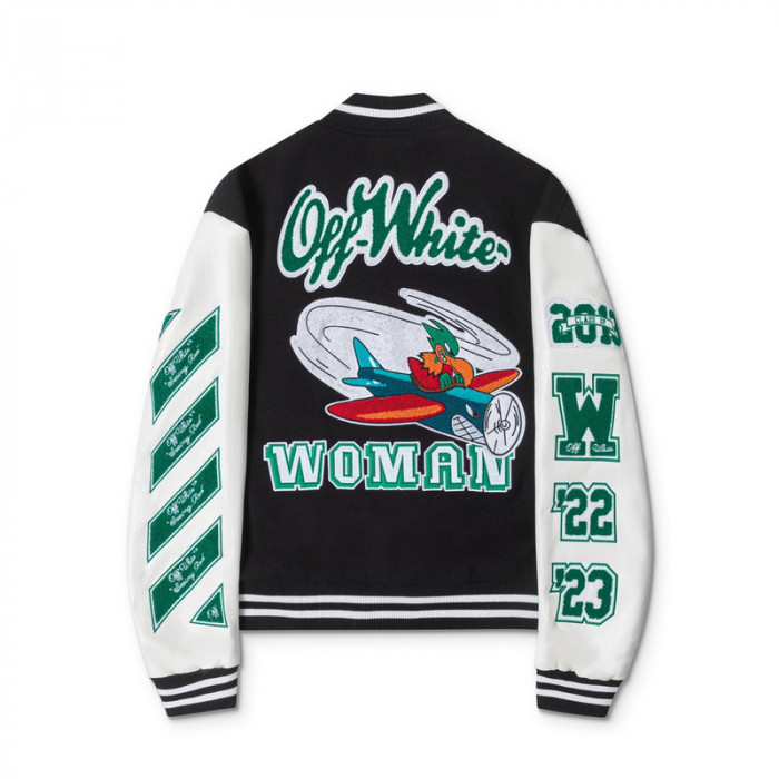 0ff white varsity jacket