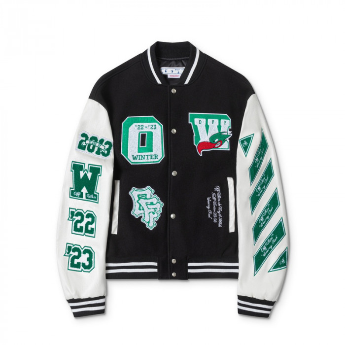 0ff white varsity jacket