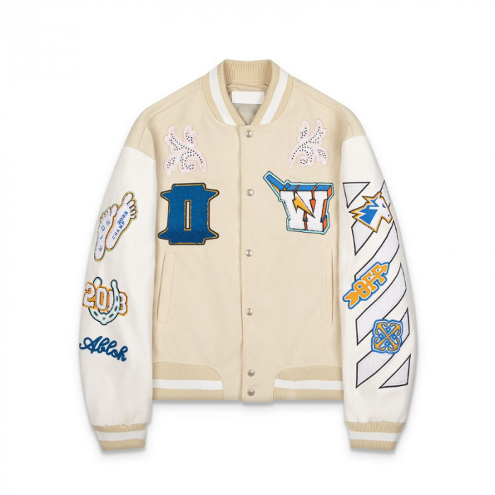 0ff white varsity jacket