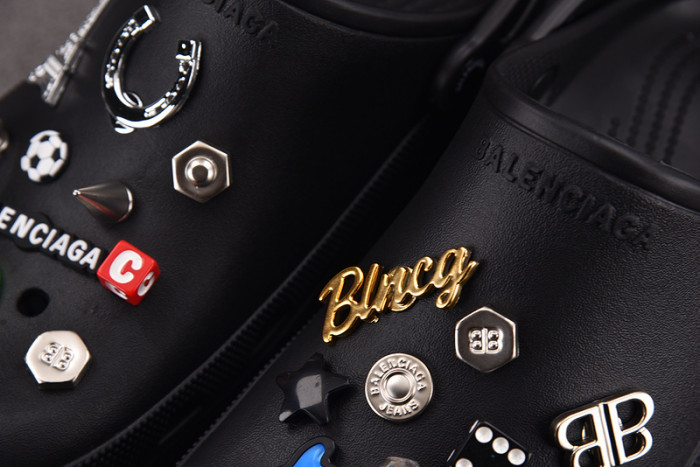 balenciaga jibbitz charm Cr*0*s mules