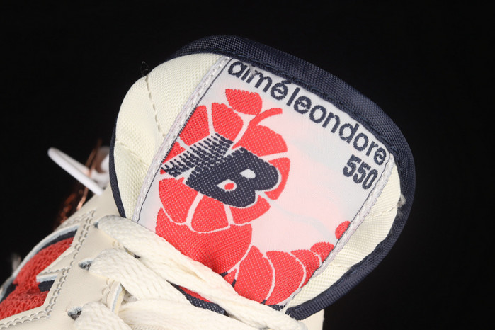 new balance 550 aime leon dore white navy red bb550a3
