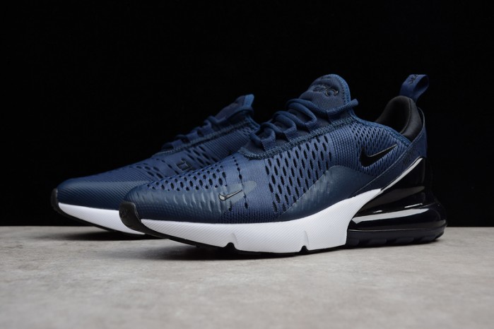 NIKE mens Air Max 270 "Midnight Navy" Black/ White AH8050-400
