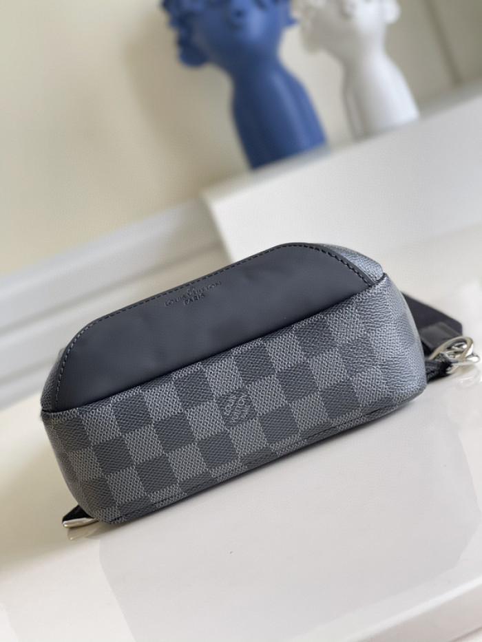 L1VV DAMIER GRAPHITE AVENUE SLING BAG-20*31*7cm