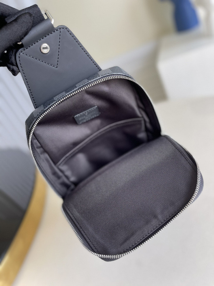 L1VV DAMIER GRAPHITE AVENUE SLING BAG-20*31*7cm