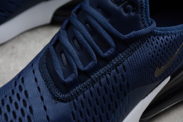 NIKE mens Air Max 270 "Midnight Navy" Black/ White AH8050-400