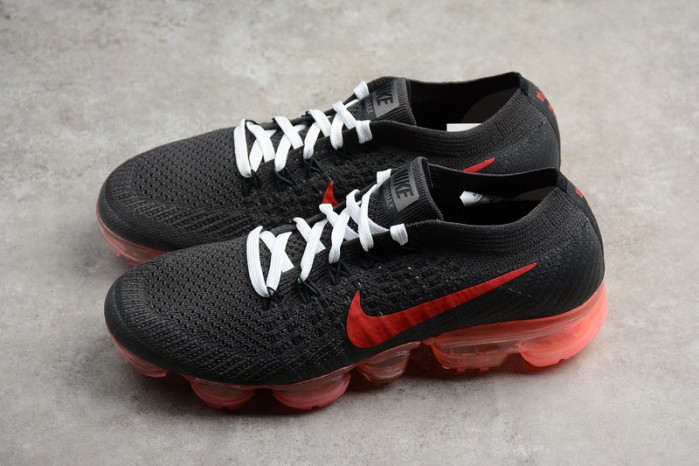 nikelab air vapormax flyknit black/big red womens aa3859-016