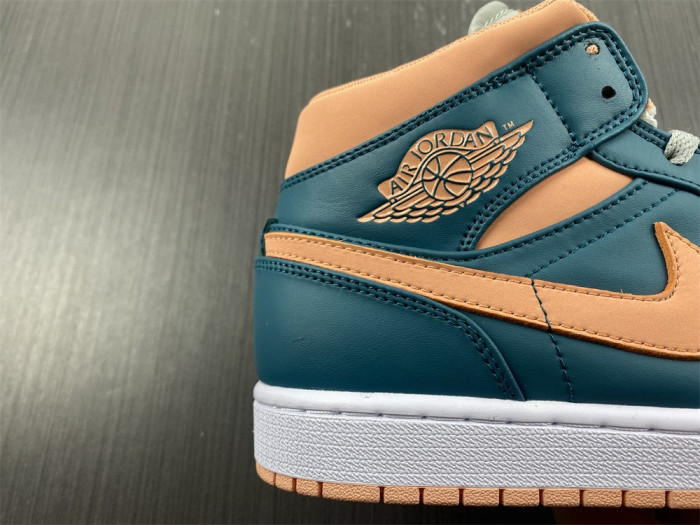 air jordan 1 mid dark teal green (w) bq6472-308