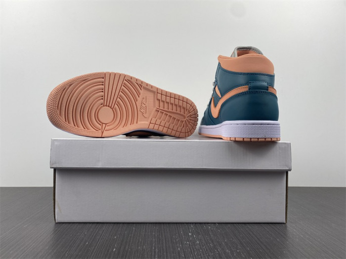 air jordan 1 mid dark teal green (w) bq6472-308