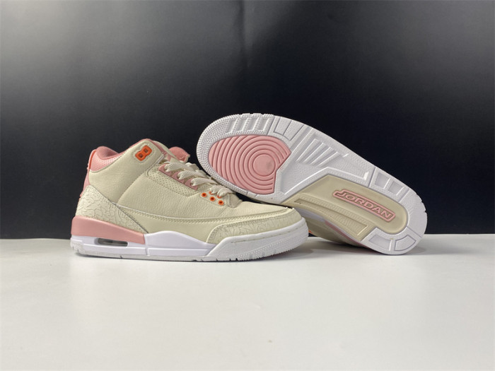 air jordan 3 retro sail rust pink (w) ck9246-116
