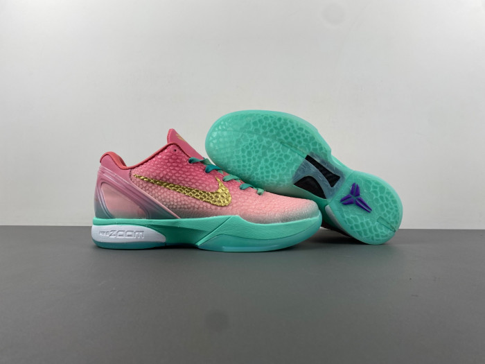nike zoom kobe 6 pink green cm2190-201