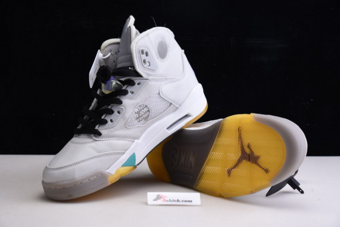 of x air jordan 5 sp grey green ct8480-105