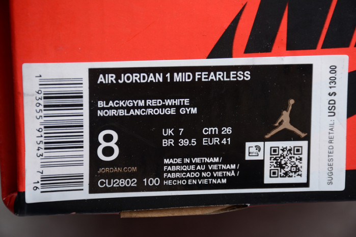 air jordan 1 mid fearless F**etasm cu2802-100