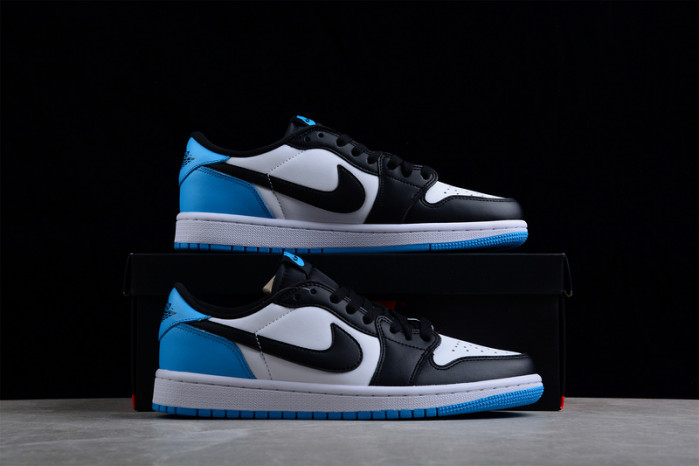 jordan 1 retro low og black dark powder blue cz0790-104