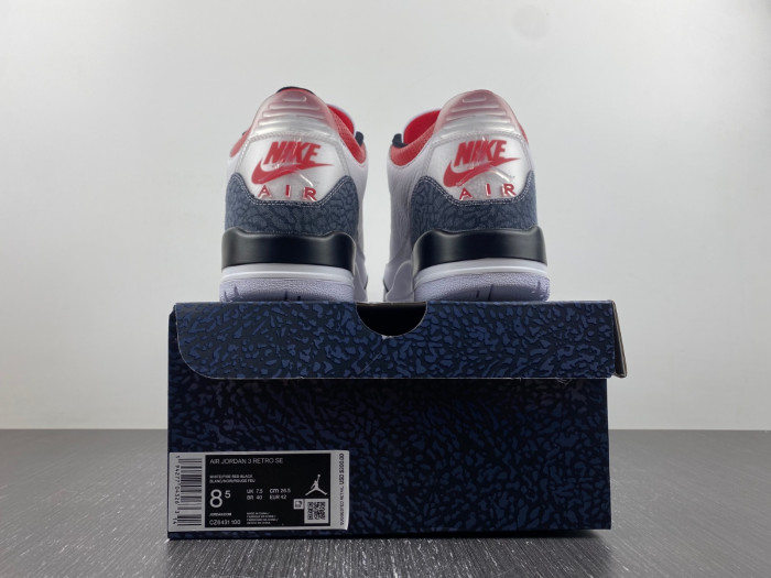 air jordan 3 retro se fire red denim (2020) cz6431-100
