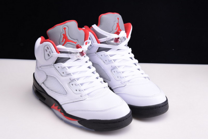 air jordan 5 retro fire red silver tongue (2020) da1911-102