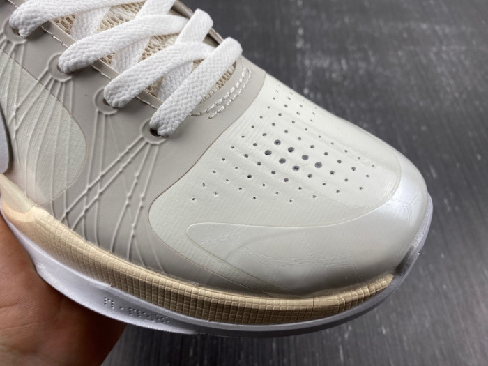 nike kobe 5 protro undefeated rice white db4796-101