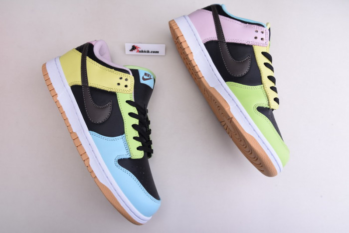 nike dunk low le oil green multi camo dh0957-001