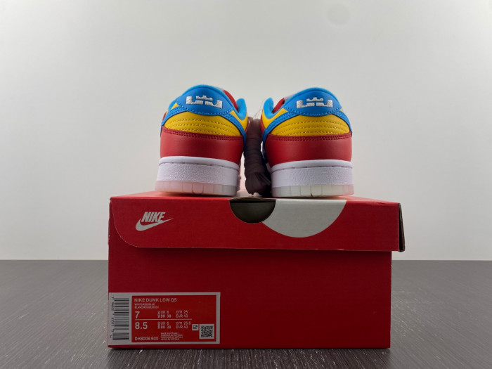nike dunk low qs lebron james fruity pebbles dh8009-600