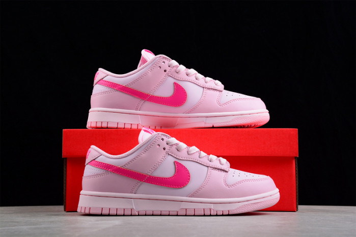 nike dunk low triple pink (gs) dh9765-600