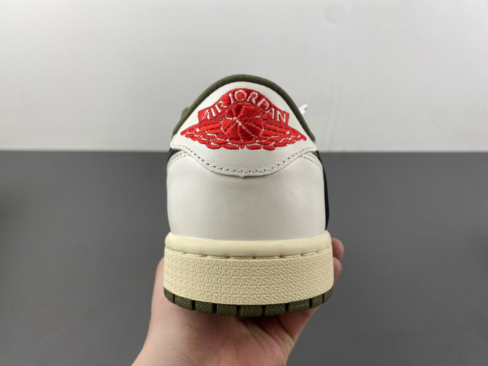 travis scott x air jordan 1 low og “medium olive” dm7866-200