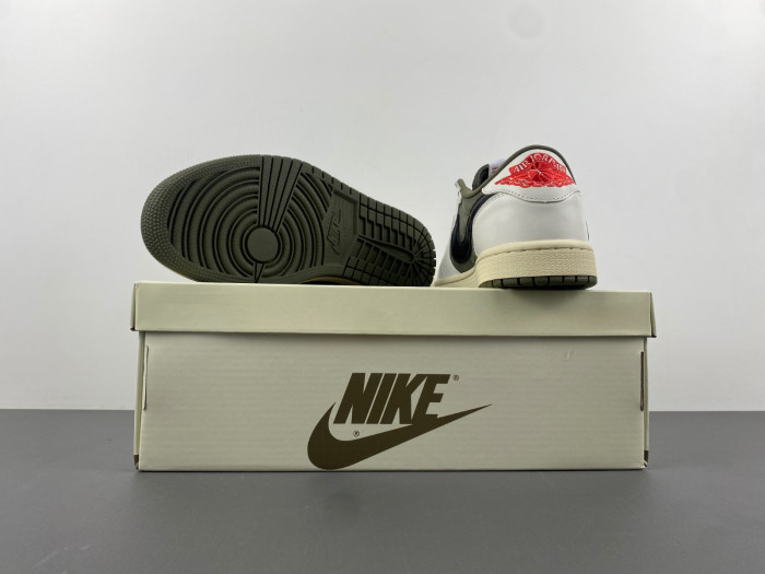 travis scott x air jordan 1 low og “medium olive” dm7866-200