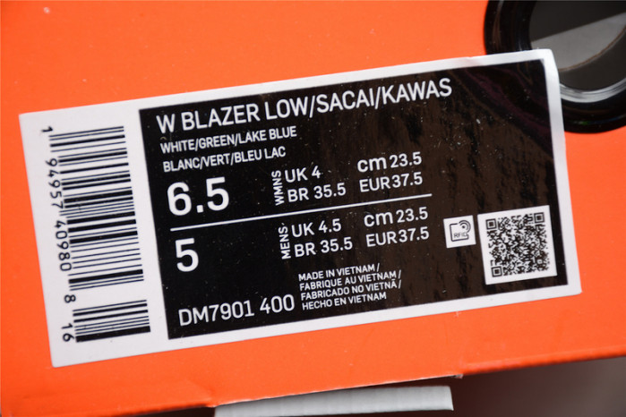 nike blazer low sacai kaws blue dm7901-400