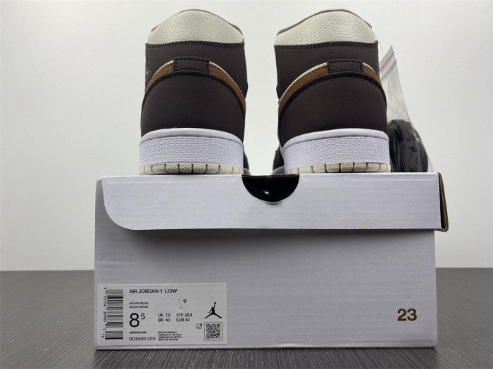 air jordan 1 mid brown fleece do6699-200