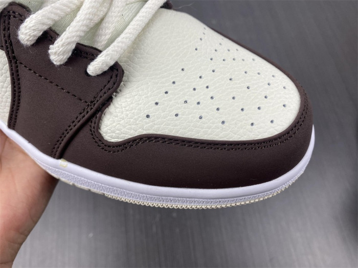 air jordan 1 mid brown fleece do6699-200