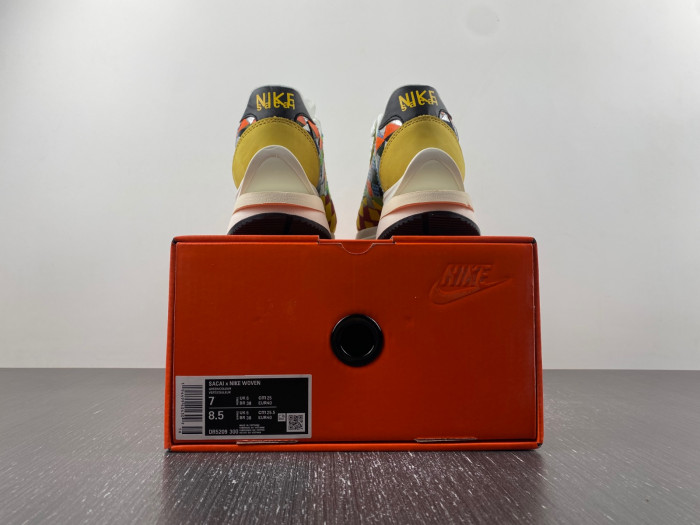 nike sacai x waffle woven green gusto dr5209-300