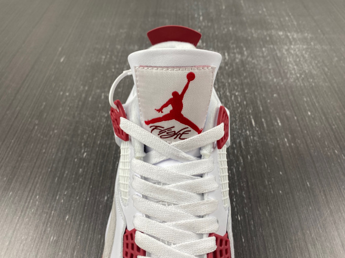 air jordan 4 retro white grey red dr5415-160