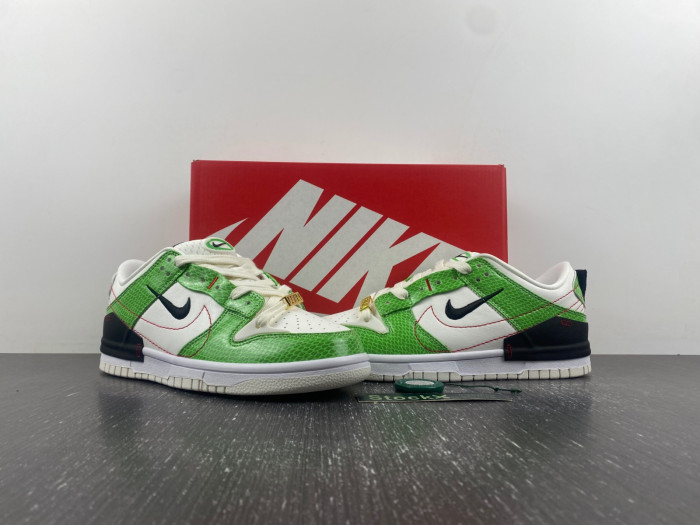 nike dunk low disrupt 2 just do it snakeskin green dv1491-101