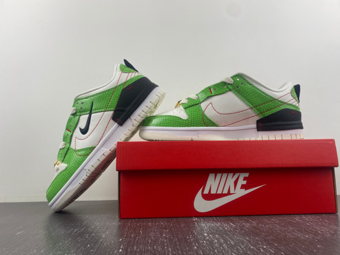 nike dunk low disrupt 2 just do it snakeskin green dv1491-101