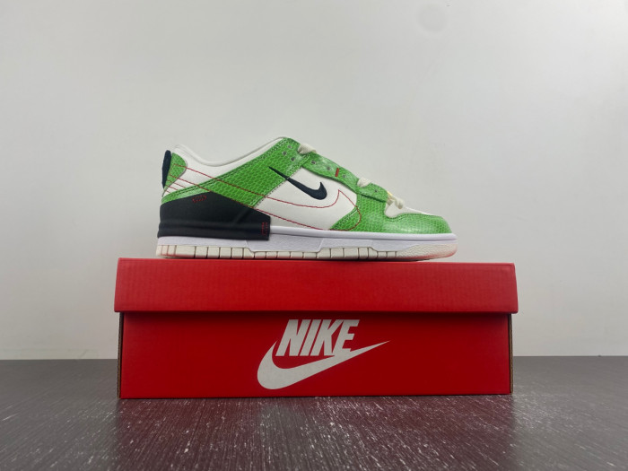 nike dunk low disrupt 2 just do it snakeskin green dv1491-101